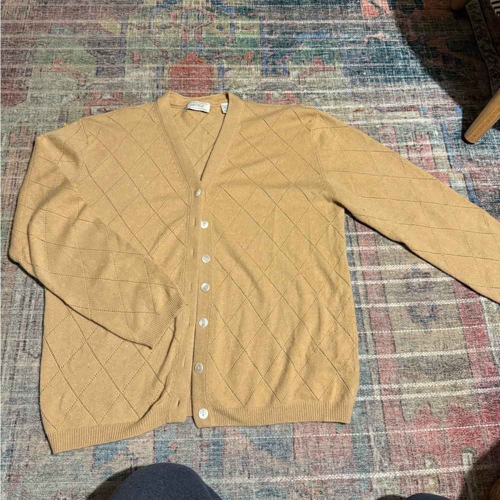 Vintage cashmere sweater in camel